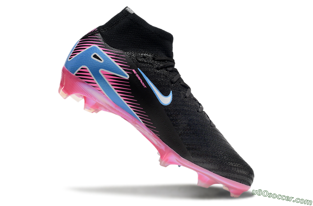Nike Air Zoom Mercurial Superfly 10 Elite FG Firm Ground Soccer Cleats - Black/White/Blue/Pink 4