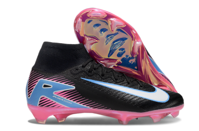 Nike Air Zoom Mercurial Superfly 10 Elite FG Firm Ground Soccer Cleats - Black/White/Blue/Pink