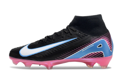 Nike Air Zoom Mercurial Superfly 10 Elite FG Firm Ground Soccer Cleats - Black/White/Blue/Pink