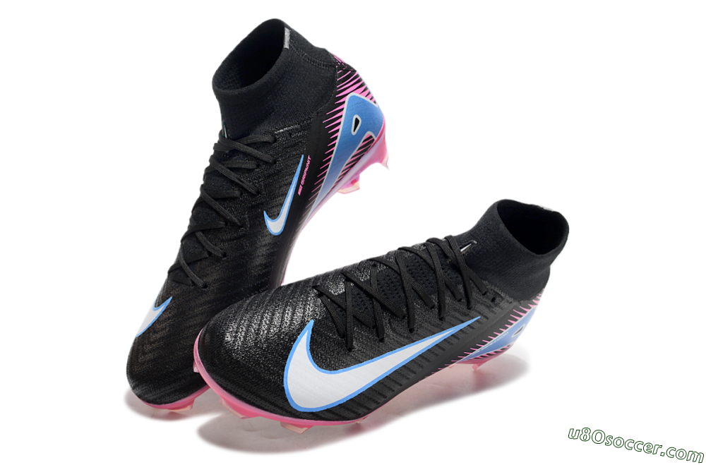 Nike Air Zoom Mercurial Superfly 10 Elite FG Firm Ground Soccer Cleats - Black/White/Blue/Pink 3