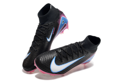 Nike Air Zoom Mercurial Superfly 10 Elite FG Firm Ground Soccer Cleats - Black/White/Blue/Pink