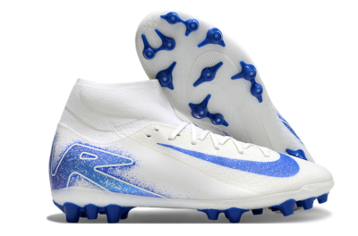 Nike Air Zoom Mercurial Superfly 10 Elite AG Artificial Grass Soccer Cleats - Beige/White/Blue