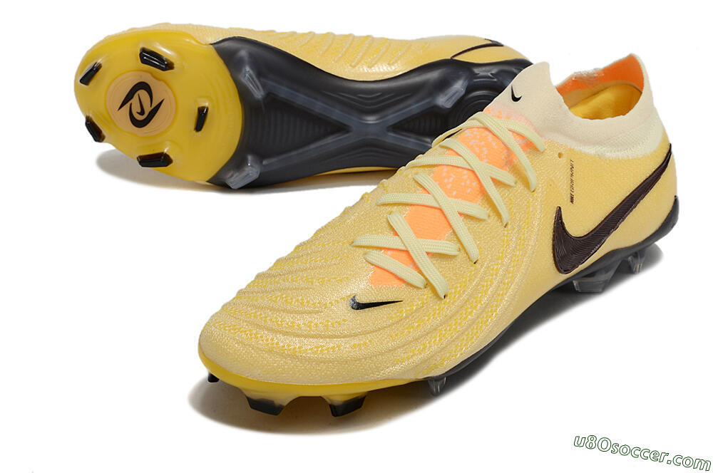 Nike Phantom GX 2 Elite FG Firm Ground Soccer Cleats - Yellow/Black 3