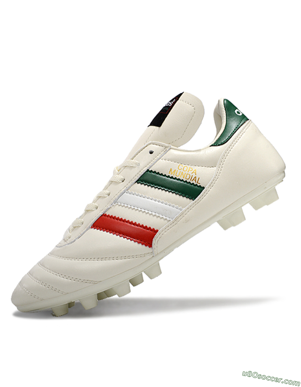 Adidas Mundial Team Astro TF Artificial Turf Soccer Shoes - Beige/Red/Green 5