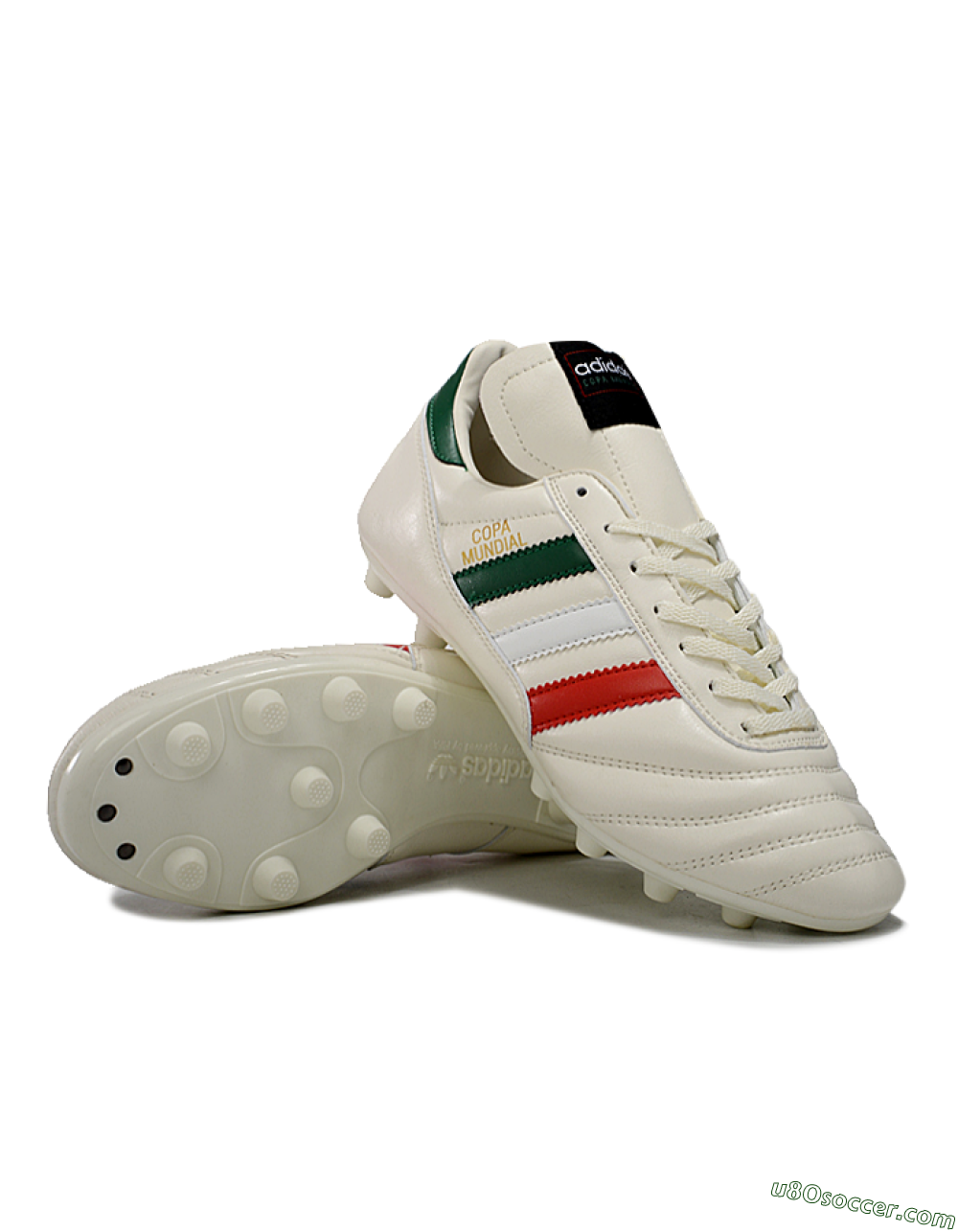 Adidas Mundial Team Astro TF Artificial Turf Soccer Shoes - Beige/Red/Green 3