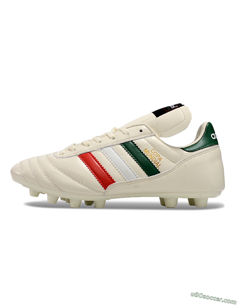 Adidas Mundial Team Astro TF Artificial Turf Soccer Shoes - Beige/Red/Green 2