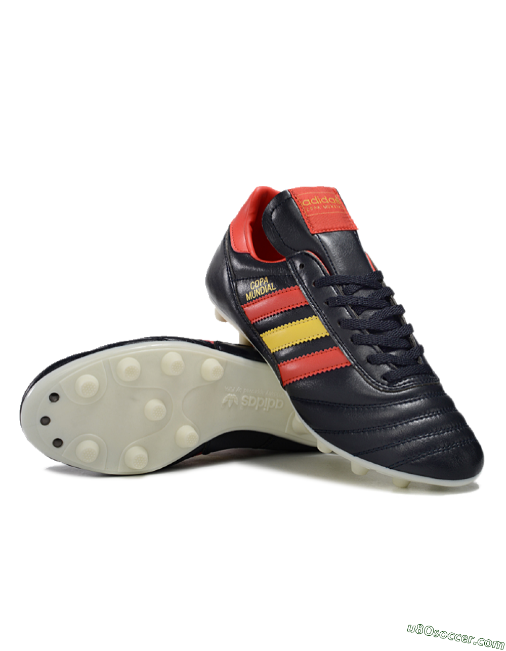 Adidas Mundial Team Astro TF Artificial Turf Soccer Shoes - Black/Red/Yellow 3