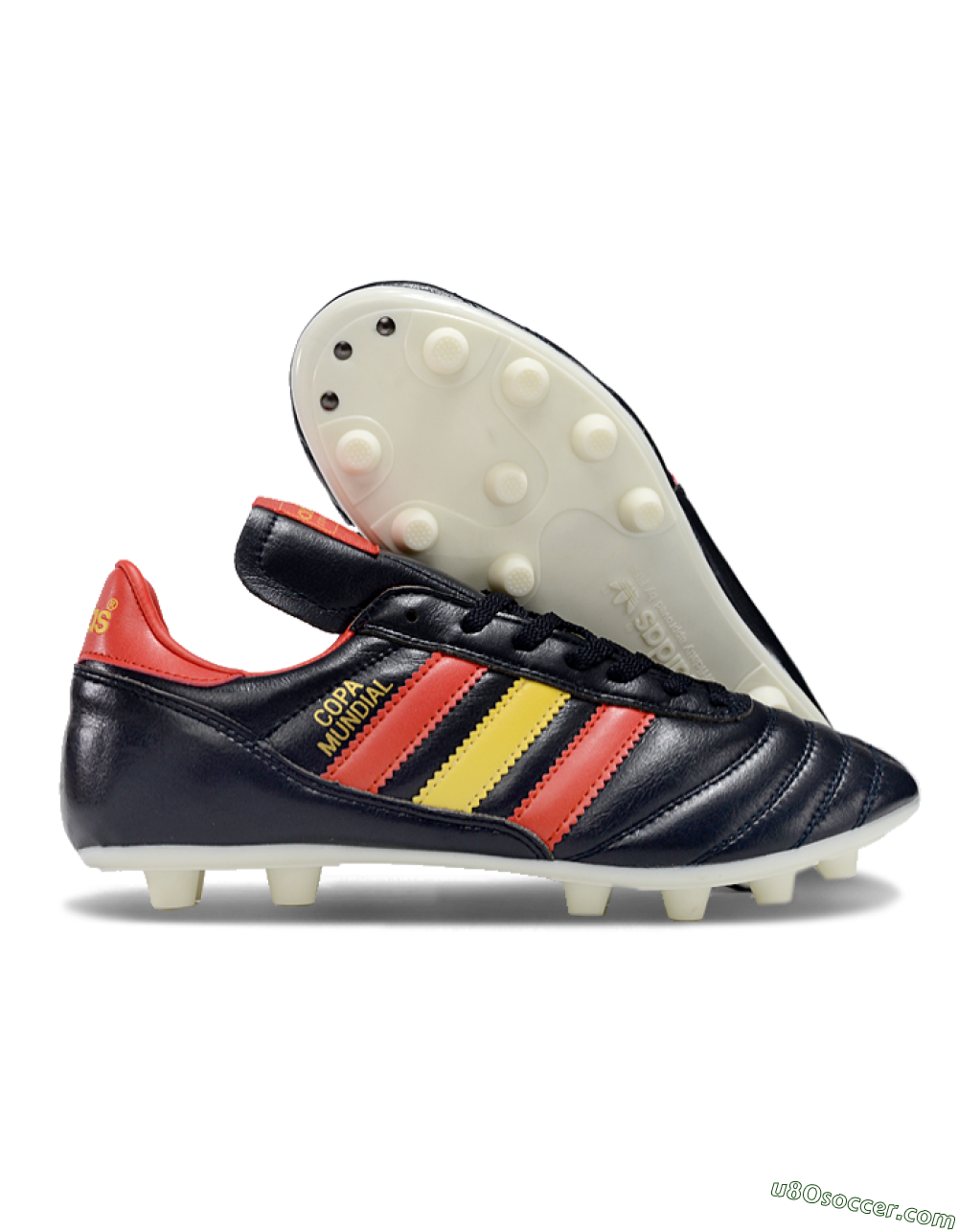 Adidas Mundial Team Astro TF Artificial Turf Soccer Shoes - Black/Red/Yellow 1