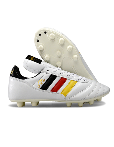 Adidas Mundial Team Astro TF Artificial Turf Soccer Shoes - White/Black/Red/Yellow