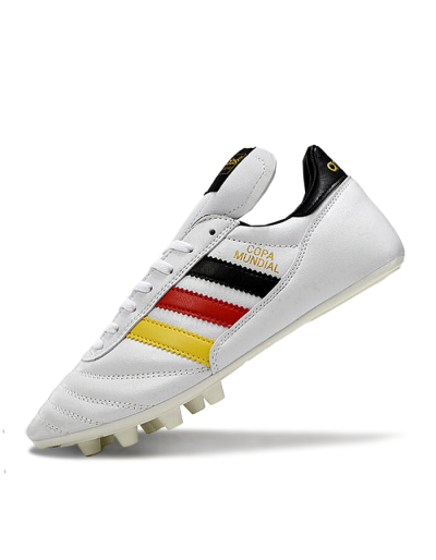Adidas Mundial Team Astro TF Artificial Turf Soccer Shoes - White/Black/Red/Yellow