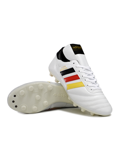 Adidas Mundial Team Astro TF Artificial Turf Soccer Shoes - White/Black/Red/Yellow