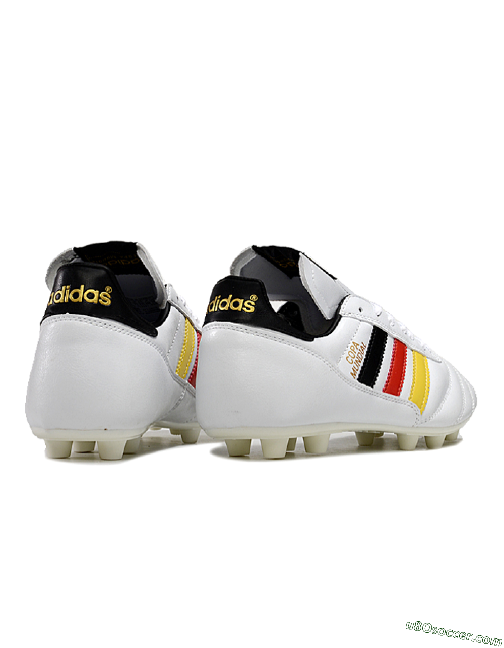 Adidas Mundial Team Astro TF Artificial Turf Soccer Shoes - White/Black/Red/Yellow 6