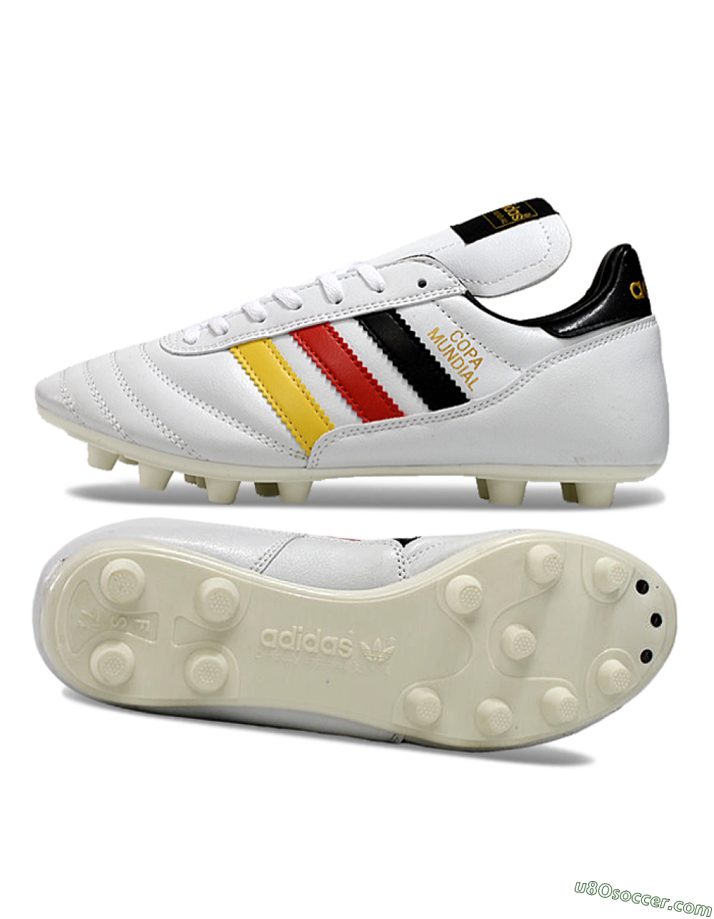 Adidas Mundial Team Astro TF Artificial Turf Soccer Shoes - White/Black/Red/Yellow 0