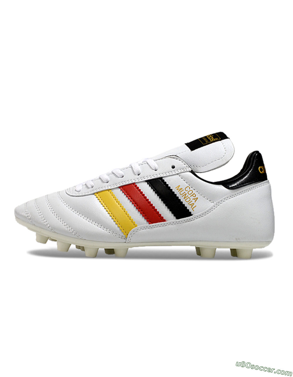 Adidas Mundial Team Astro TF Artificial Turf Soccer Shoes - White/Black/Red/Yellow 2