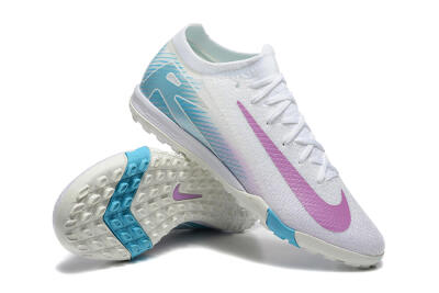 Nike Air Zoom Mercurial Vapor 16 Elite TF Artificial Turf Soccer Shoes - White/Purple/Blue
