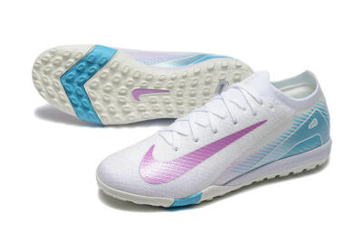 Nike Air Zoom Mercurial Vapor 16 Elite TF Artificial Turf Soccer Shoes - White/Purple/Blue