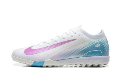 Nike Air Zoom Mercurial Vapor 16 Elite TF Artificial Turf Soccer Shoes - White/Purple/Blue