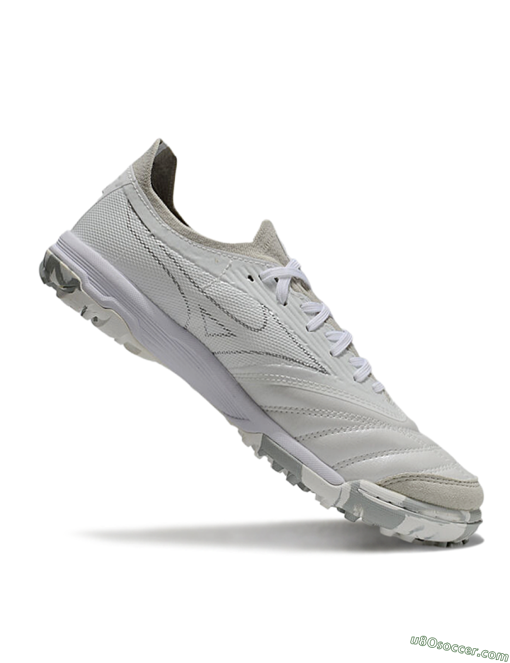 Mizuno Morelia Neo Sala TF Artificial Turf Soccer Shoes - Grey/White/Camo 4