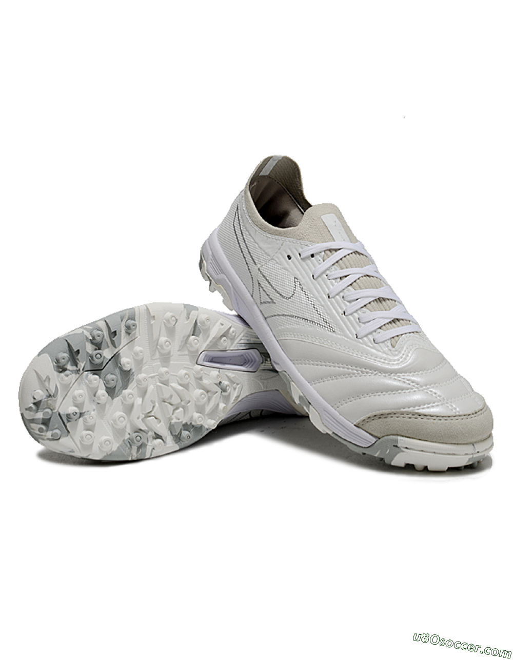 Mizuno Morelia Neo Sala TF Artificial Turf Soccer Shoes - Grey/White/Camo 3