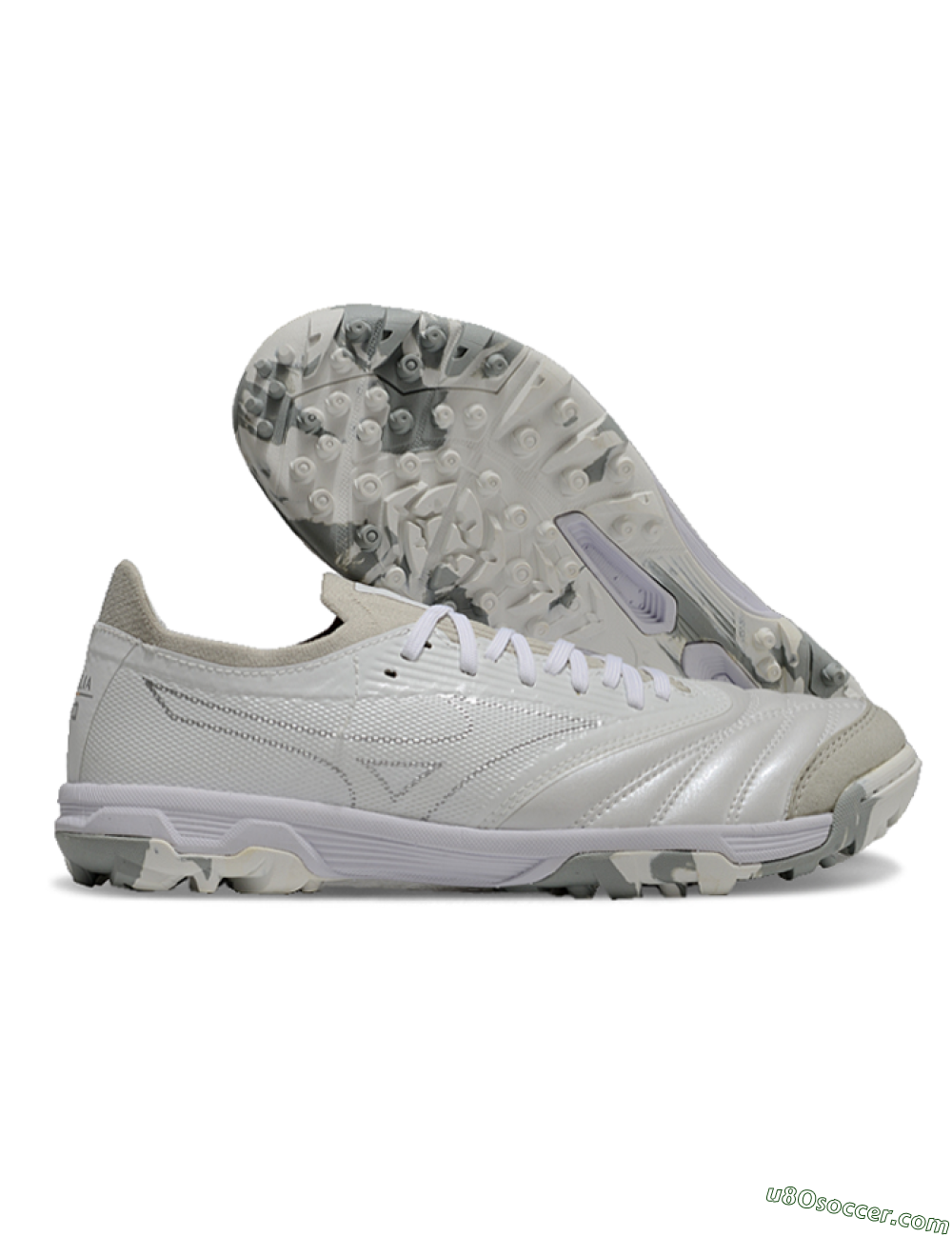 Mizuno Morelia Neo Sala TF Artificial Turf Soccer Shoes - Grey/White/Camo 1