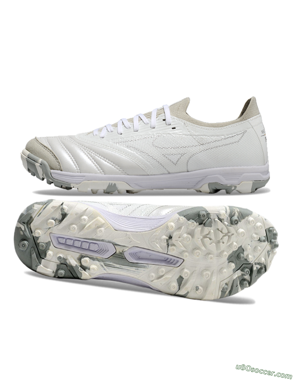 Mizuno Morelia Neo Sala TF Artificial Turf Soccer Shoes - Grey/White/Camo 0