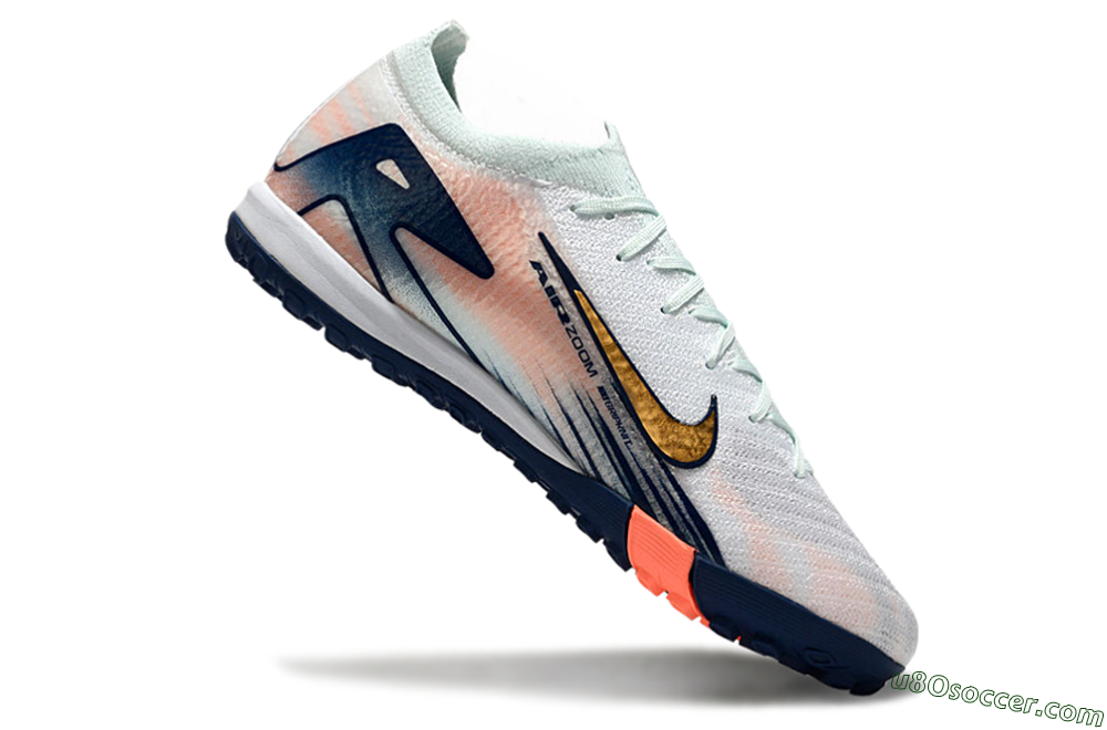Nike Air Zoom Mercurial Vapor 16 Elite TF Artificial Turf Soccer Shoes - Jade/Gold/Blue 5