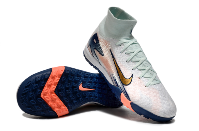 Nike Air Zoom Mercurial Superfly 10 Elite TF Artificial Turf Soccer Shoes - Jade/Gold/Pink
