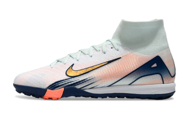 Nike Air Zoom Mercurial Superfly 10 Elite TF Artificial Turf Soccer Shoes - Jade/Gold/Pink