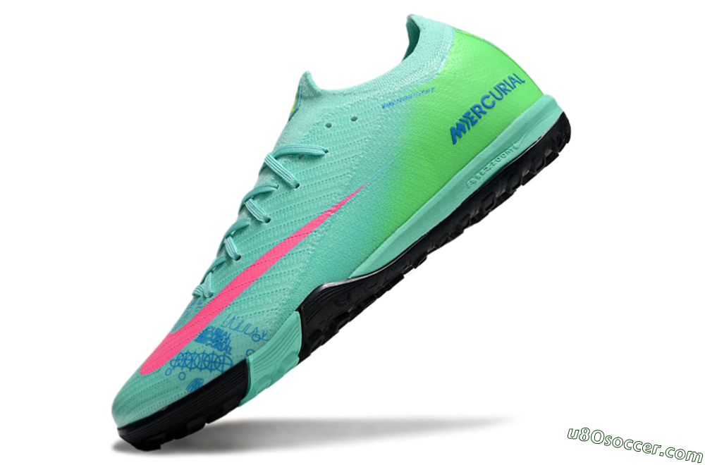 Nike Air Zoom Mercurial Vapor 16 Elite TF Artificial Turf Soccer Shoes - Jade/Pink/Blue 5