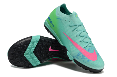 Nike Air Zoom Mercurial Vapor 16 Elite TF Artificial Turf Soccer Shoes - Jade/Pink/Blue