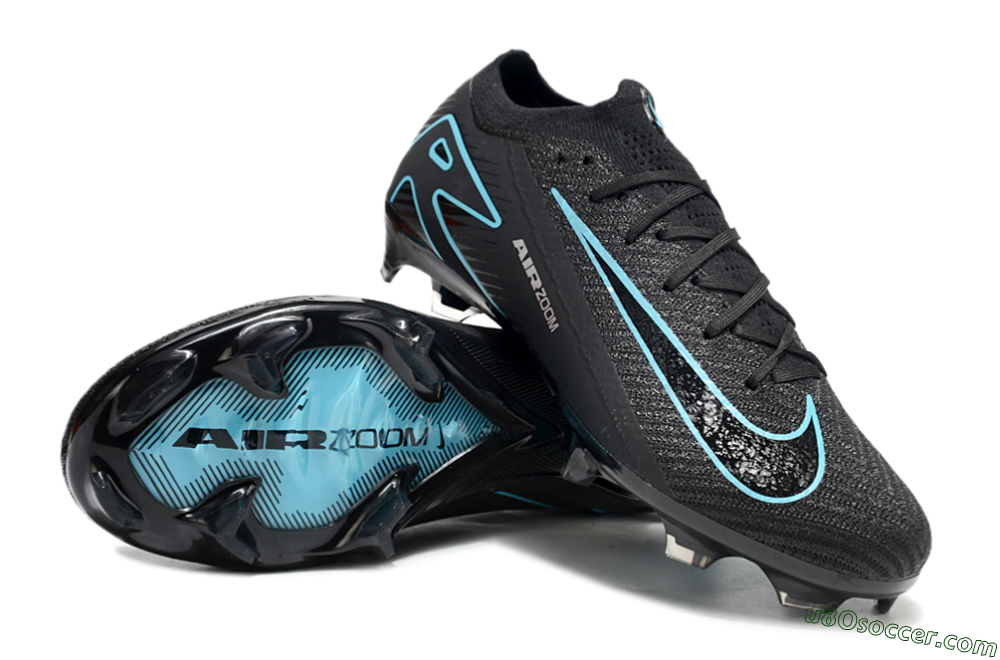 Nike Air Zoom Mercurial Vapor 16 Elite FG Firm Ground Soccer Cleats - Black/Jade/White 3