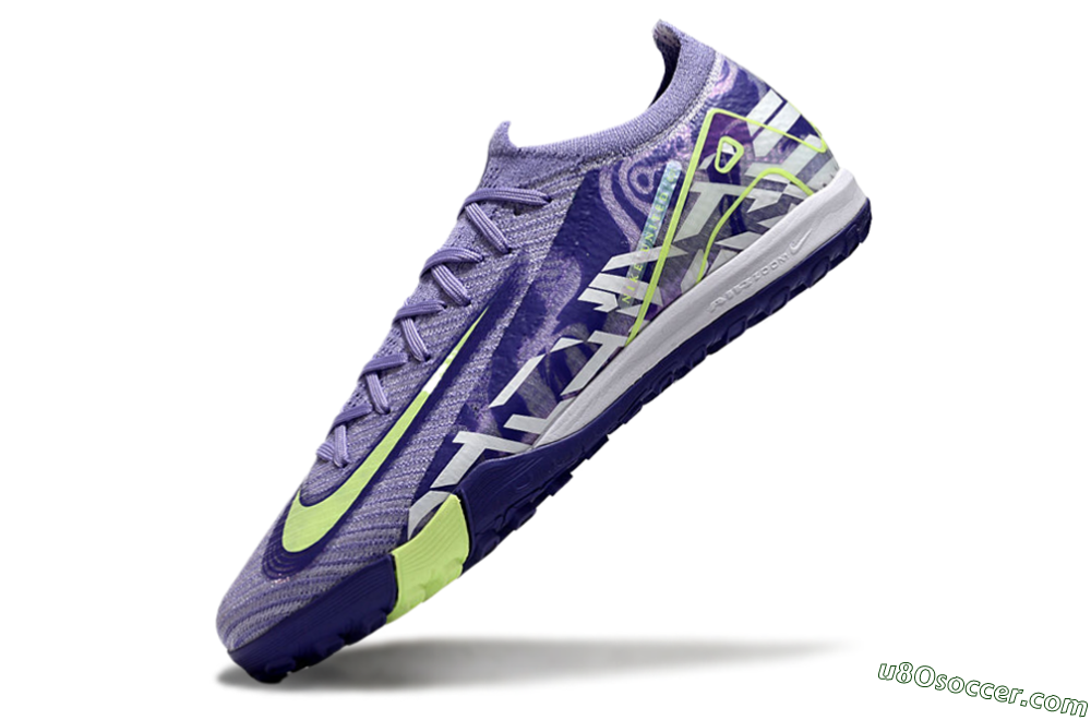 Nike Air Zoom Mercurial Vapor 16 Elite TF Artificial Turf Soccer Shoes - Purple/Yellow/White 6