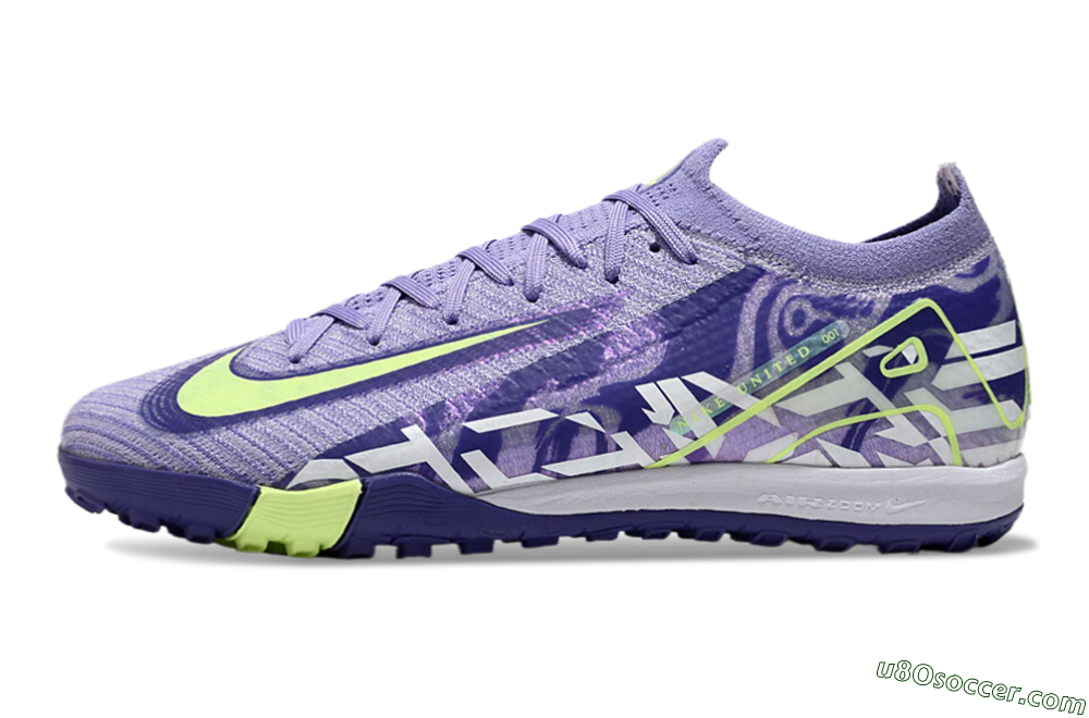 Nike Air Zoom Mercurial Vapor 16 Elite TF Artificial Turf Soccer Shoes - Purple/Yellow/White 2