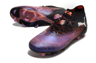 Puma Future 8 Ultimate FG Firm Ground Soccer Cleats - Black/Purple/Red