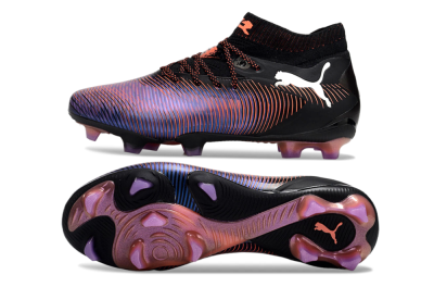Puma Future 8 Ultimate FG Firm Ground Soccer Cleats - Black/Purple/Red