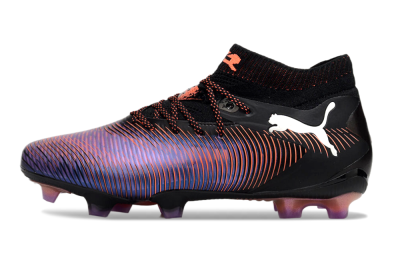 Puma Future 8 Ultimate FG Firm Ground Soccer Cleats - Black/Purple/Red