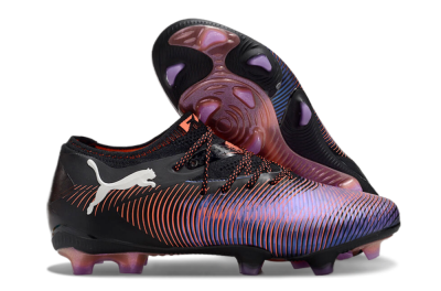 Puma Future 8 Ultimate FG Firm Ground Soccer Cleats - Black/Purple/Red