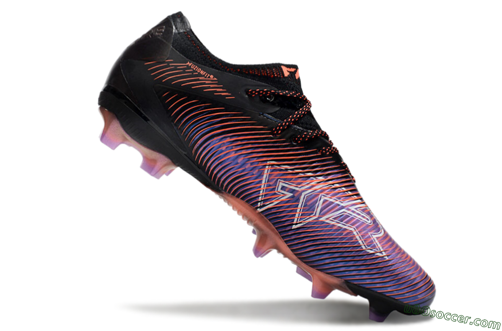 Puma Future 8 Ultimate FG Firm Ground Soccer Cleats - Black/Purple/Red 4