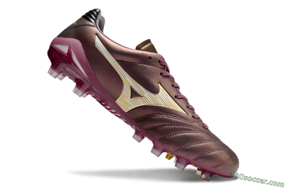 Mizuno Morelia Neo 4 FG Firm Ground Soccer Cleats - Red/White/Gold 4