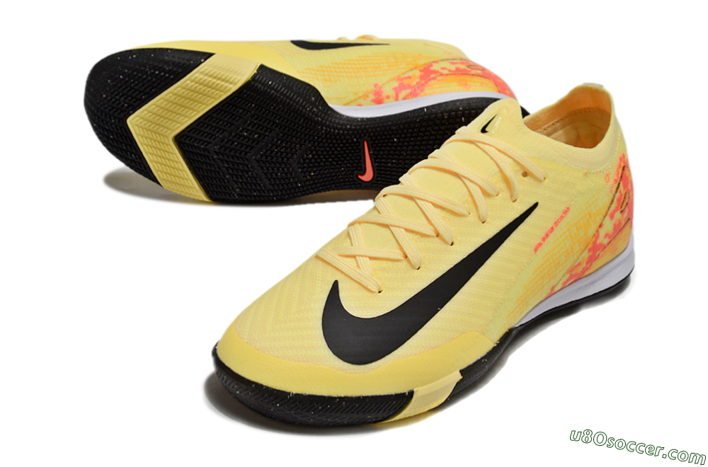 Nike Air Zoom Mercurial Vapor 16 Elite IC Indoor & Futsal Soccer Shoes - Yellow/Black/Red 3