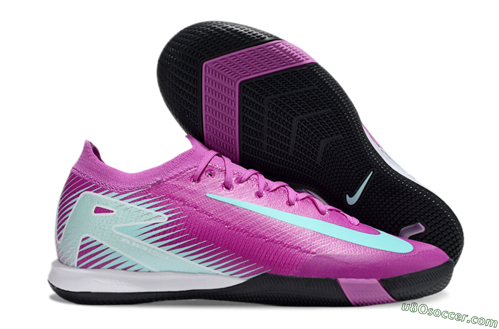 Nike Air Zoom Mercurial Vapor 16 Elite IC Indoor & Futsal Soccer Shoes - Purple/Jade/White 1
