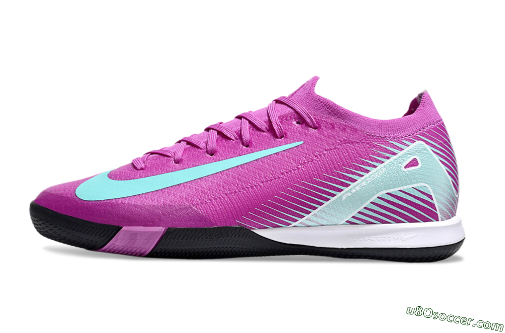 Nike Air Zoom Mercurial Vapor 16 Elite IC Indoor & Futsal Soccer Shoes - Purple/Jade/White 2