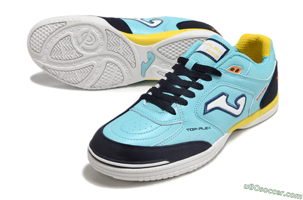 Joma Top Flex IC Indoor & Futsal Soccer Shoes - Jade/Black/Yellow 3
