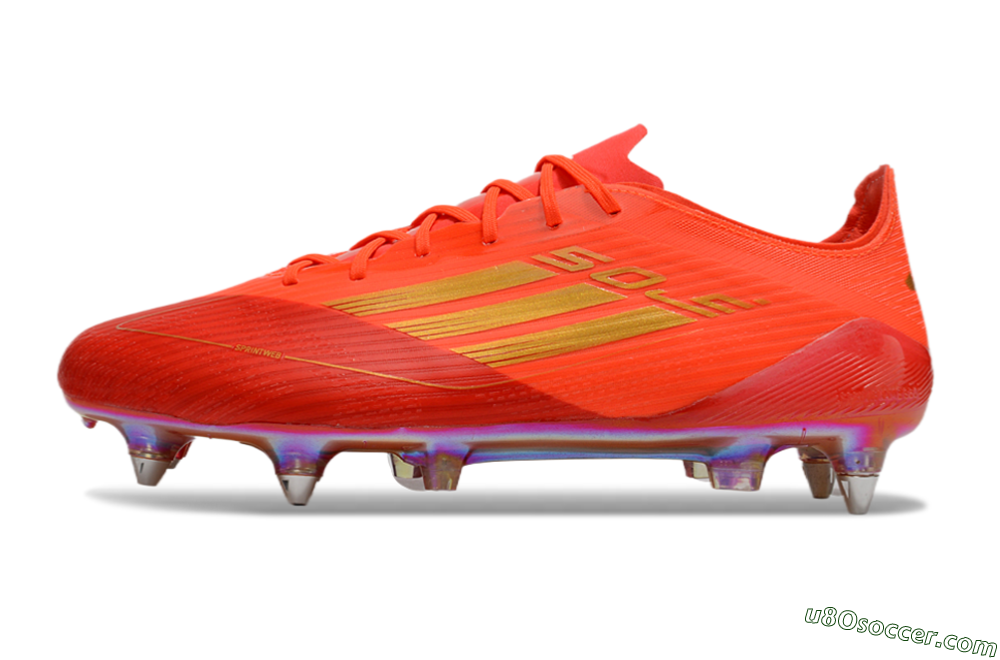Adidas F50 Elite SG Soft Ground Soccer Cleats - Red/Gold 2