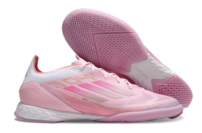 Adidas F50 Pro IC Indoor & Futsal Soccer Shoes - Pink/Gold/White