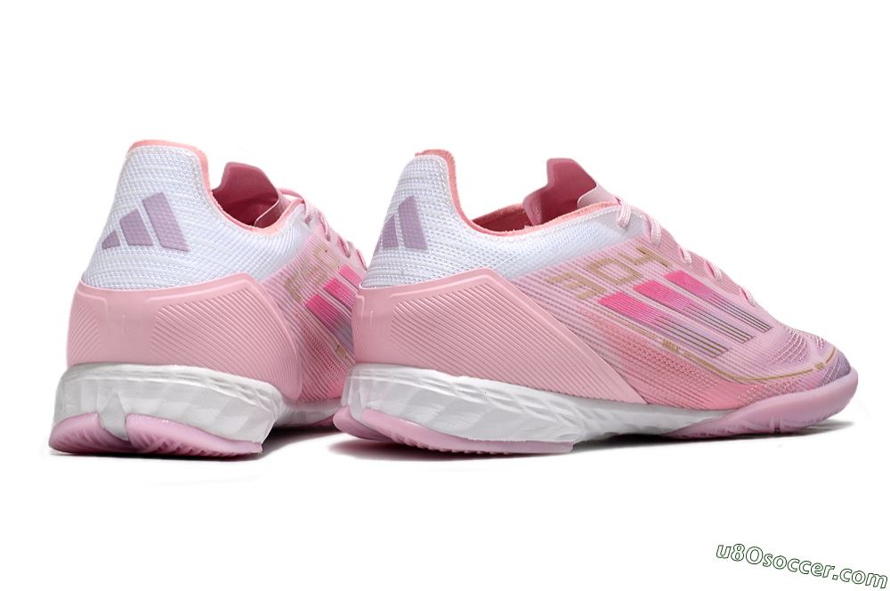 Adidas F50 Pro IC Indoor & Futsal Soccer Shoes - Pink/Gold/White 6