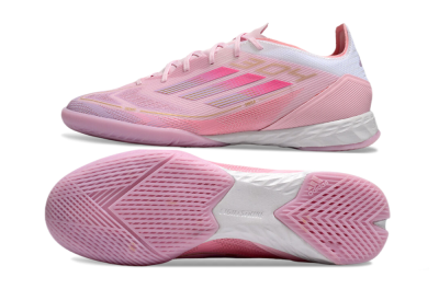 Adidas F50 Pro IC Indoor & Futsal Soccer Shoes - Pink/Gold/White