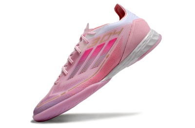 Adidas F50 Pro IC Indoor & Futsal Soccer Shoes - Pink/Gold/White