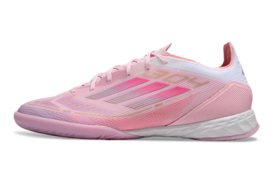 Adidas F50 Pro IC Indoor & Futsal Soccer Shoes - Pink/Gold/White