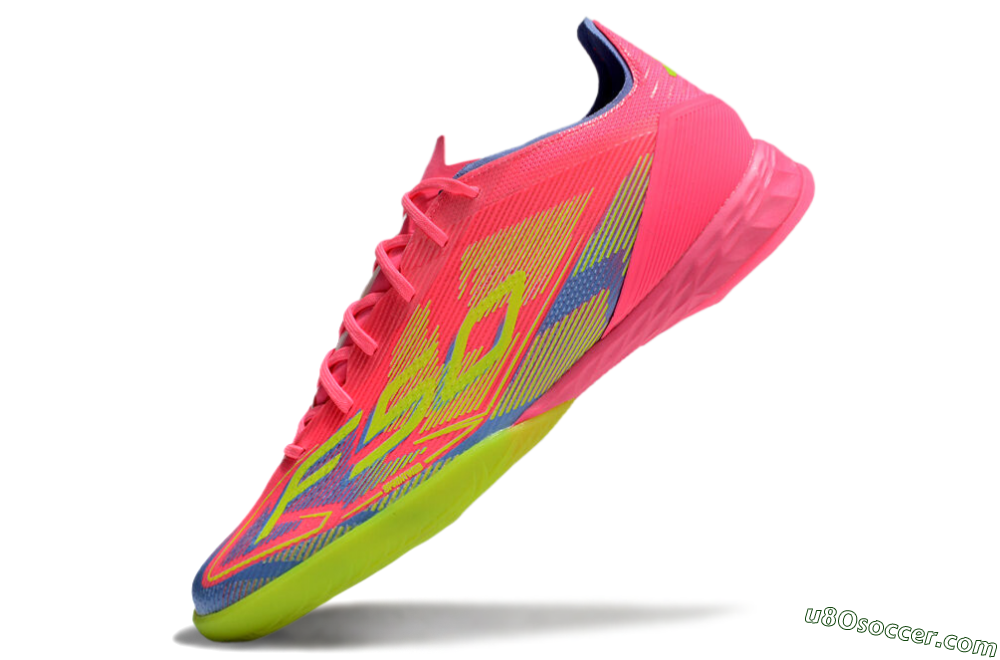 Adidas F50 Pro IC Indoor & Futsal Soccer Shoes - Pink/Yellow/Blue 5
